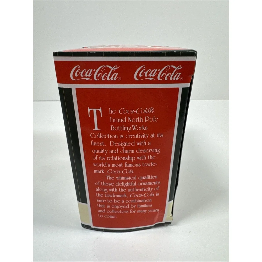 VTG 1997 Coke Coca-Cola Bottling Works Elf Polishing Bottle Cap Ornament